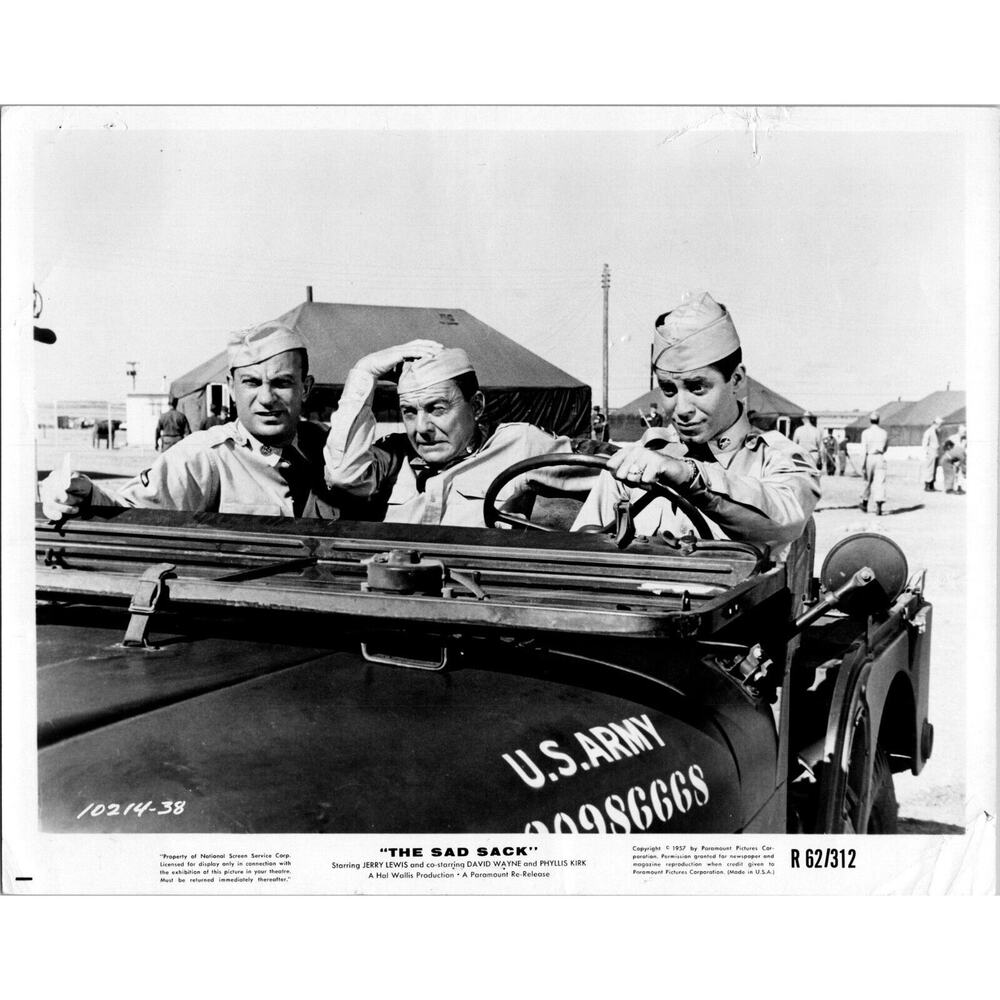 Studio Photo Jerry Lewis David Wayne The Sad Sack 1957 Movie Scene In Jeep Still